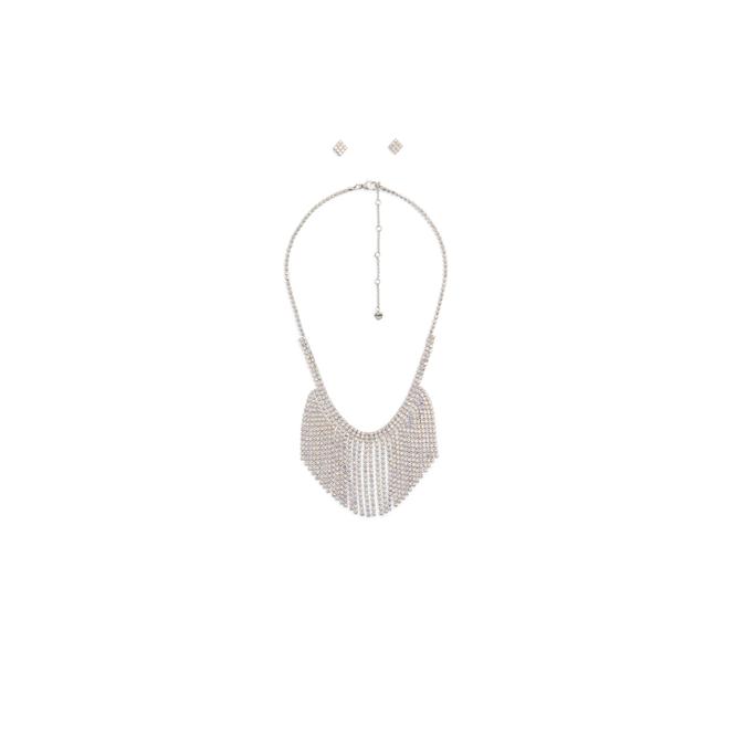 Gurpreet Women's Silver/Clear/Multi Necklace