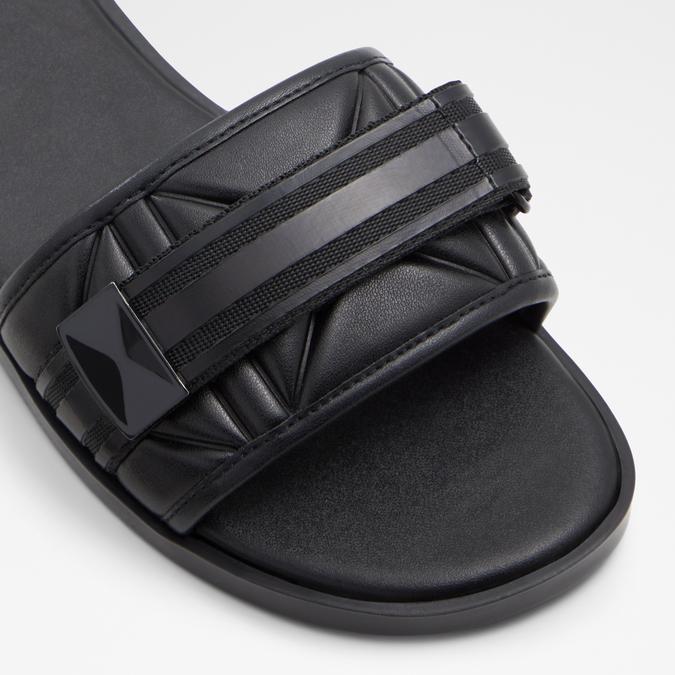 Mana Women's Black Flat Sandals image number 5