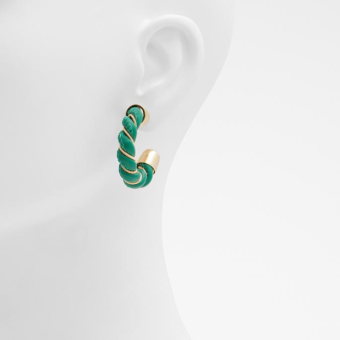 Elegata Women's Dark Green Earrings