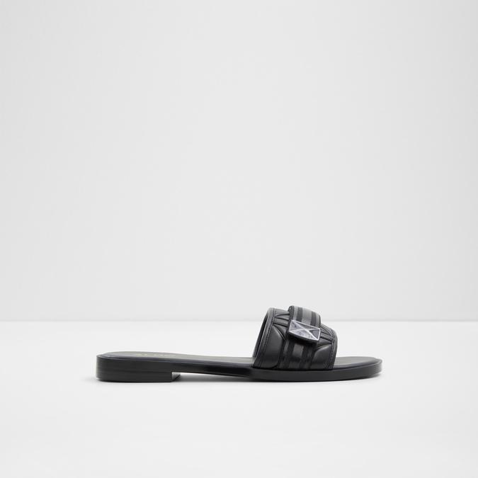 Mana Women's Black Flat Sandals image number 0