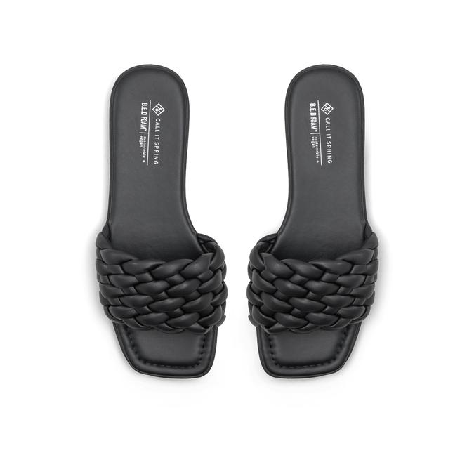 Stassie Women's Black Flat Sandals
