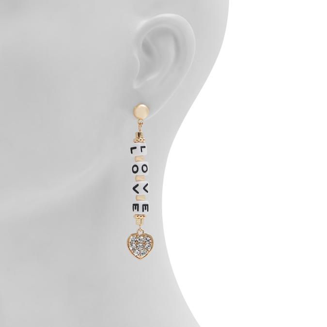 Simoe Women's Clear On Gold Earrings