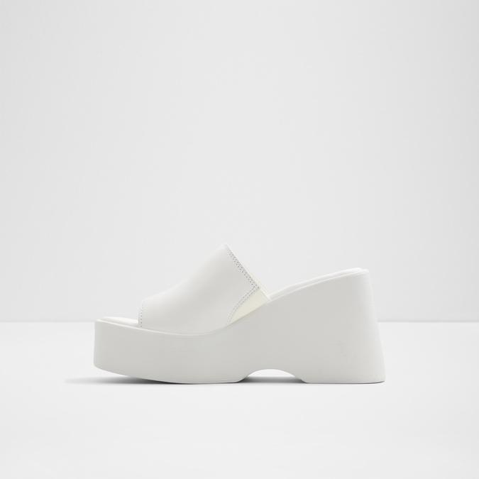 Betta Women's White Flatform Sandals image number 3