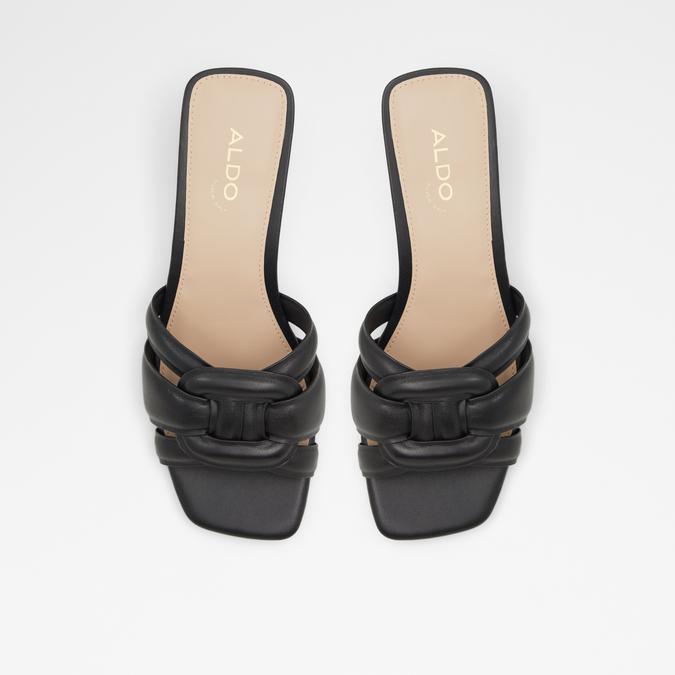 Najla Women's Black Block Heel Sandals