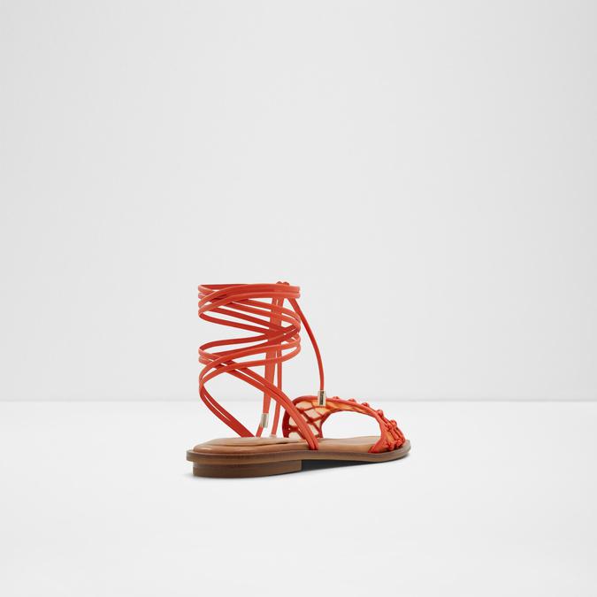 Seazen Women's Bright Orange Flat Sandals