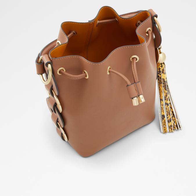 Gisa Women's Cognac Bucket Bag image number 2