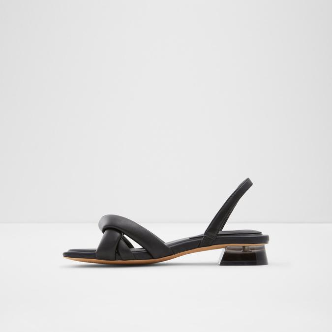 Buttercupp Women's Black Block Heel Sandal image number 3