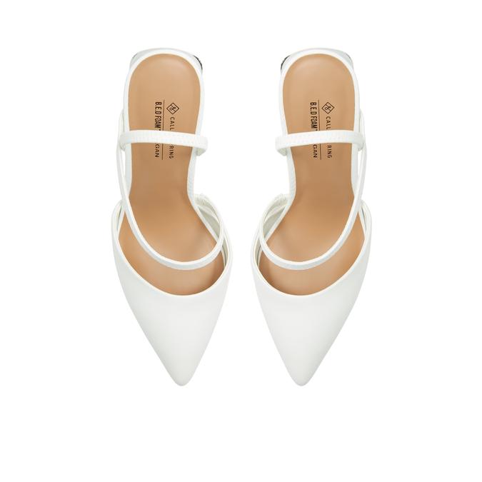 Call it Spring Faunaa Women's White Block Heel Shoes image number 1