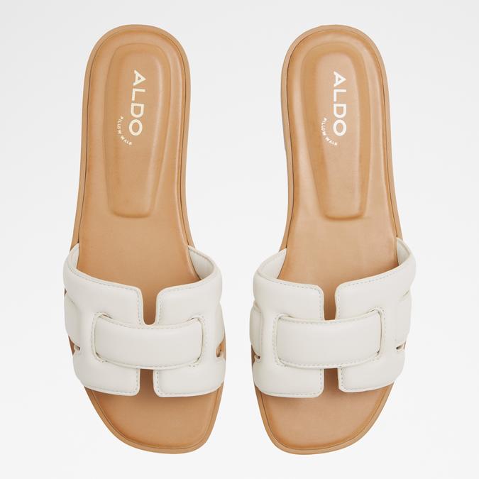Elenaa Women's White Flat Sandals image number 1