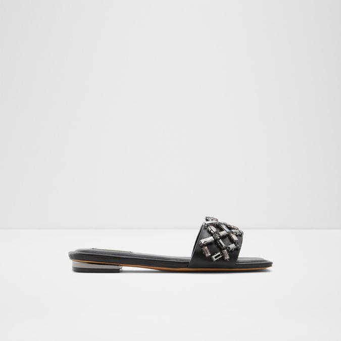 Boasa Women's Black Flat Sandals