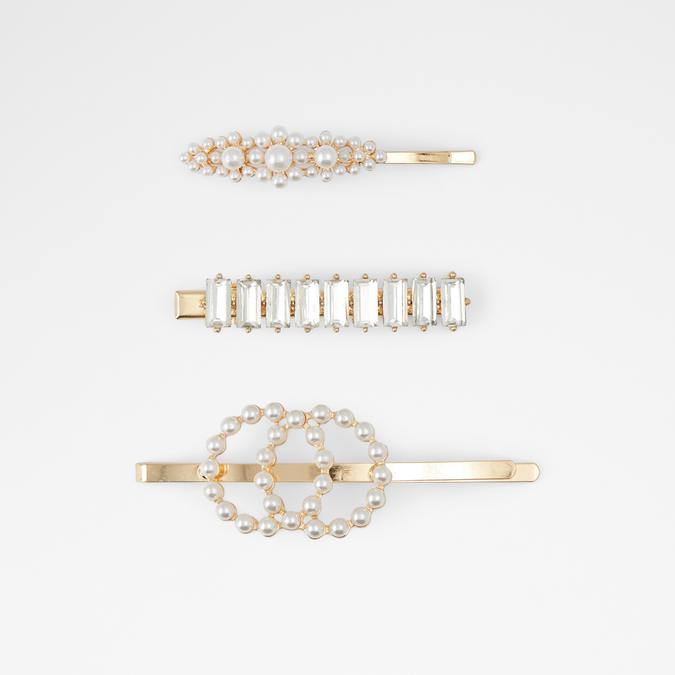 Albalaeryn Women's Clear On Gold Hair Clip