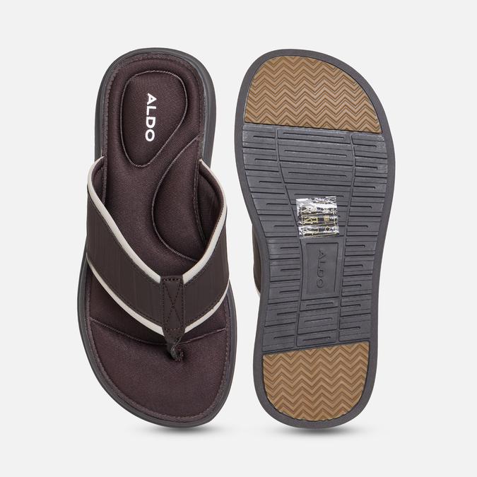 Rassen Men's Dark Brown Thong Sandals image number 3
