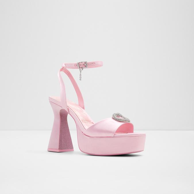 Nina Volanda Pink Satin High Heel Sandals Shoes Crystal Ankle Strap Barbie  11 Size undefined - $24 - From Jenny