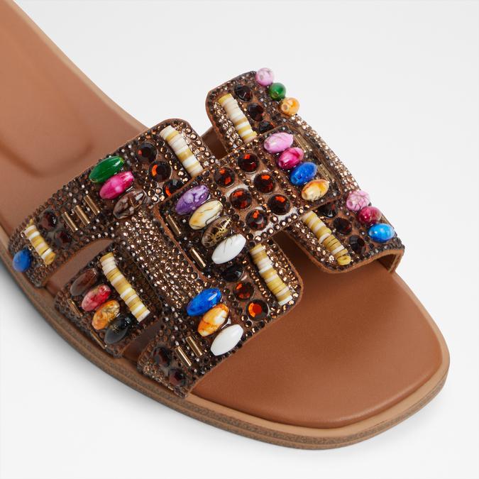 Elenya-In Women's Brown Flat Sandals image number 7