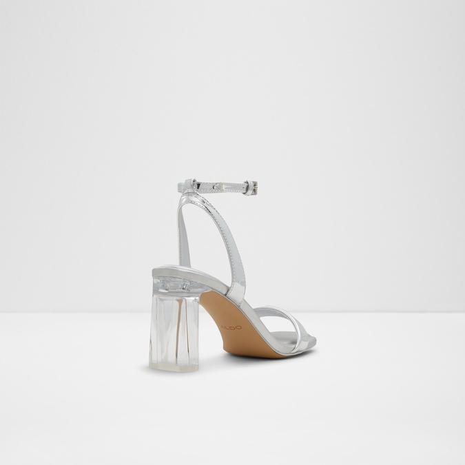Aurorai Women's Silver Block Heel image number 2