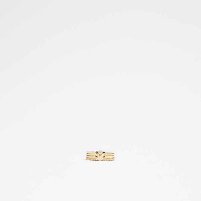 Rings-Mickey Women's Clear On Gold Rings