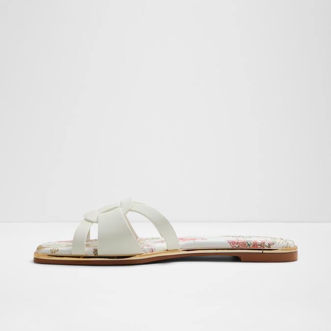 Cadialdan Women's White Flat Sandals image number 3