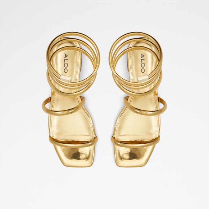 Spinnaa Women's Gold Block heel Sandals image number 1