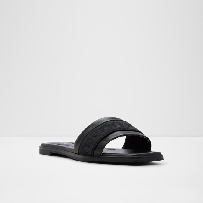Tendre-In Women's Black Flat Sandals image number 4