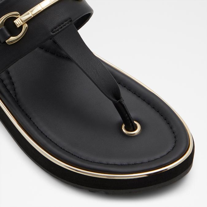 DEVERENA Black Women Sandals image number 4