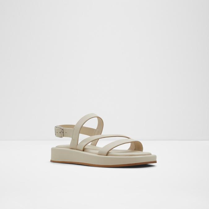 Rimsky Women's White Flat Sandals image number 4