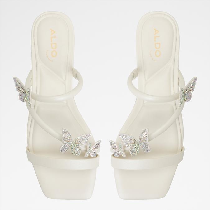 Flyhigh-In Women's White Flat Sandals image number 3