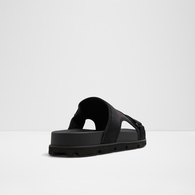 Deniels-In Men's Black Strap Sandals image number 2