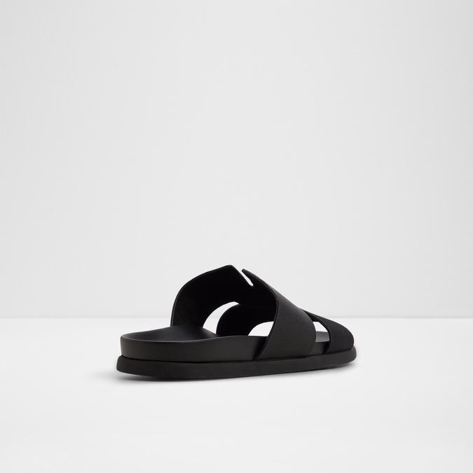 MARCELO Black Men Single Strap Sandals