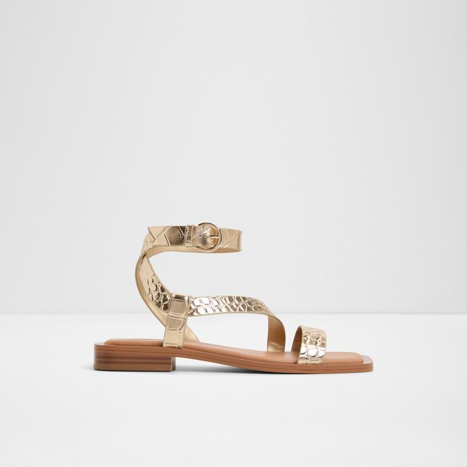 Grugar-In Women's Gold Flat Sandals