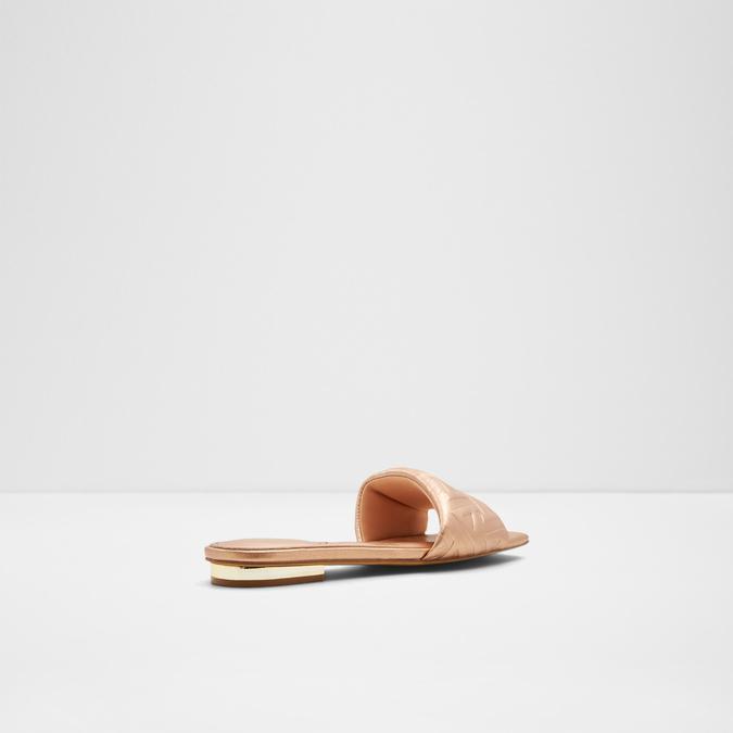 Cleony Women's Rose Gold Flat Sandals image number 1