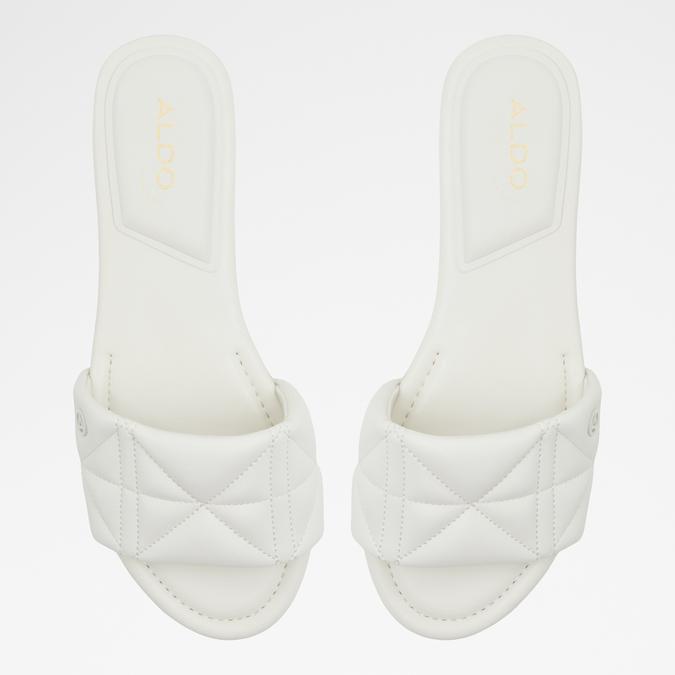 Sundown Women's White Flat Sandals image number 1