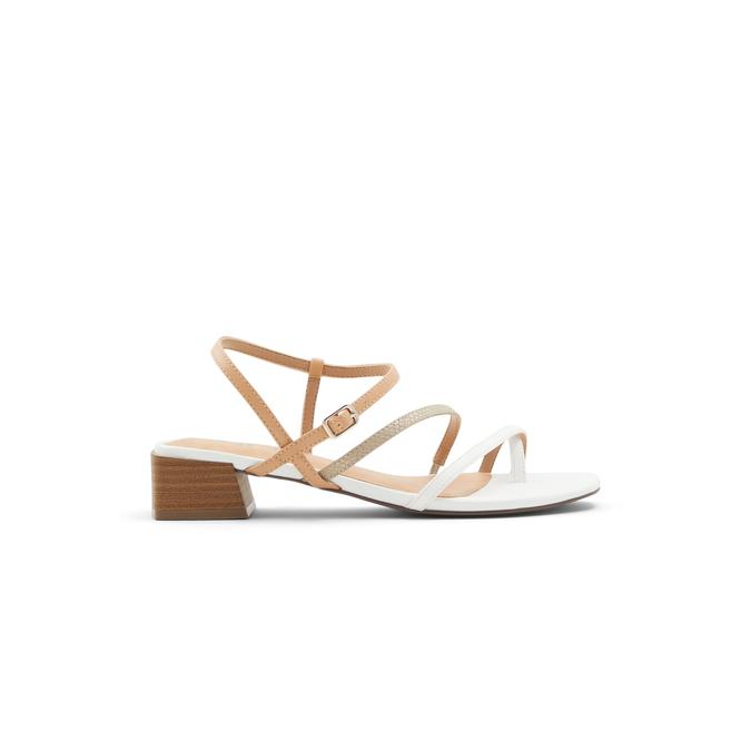 Carmin Women's White Heeled Sandals image number 0