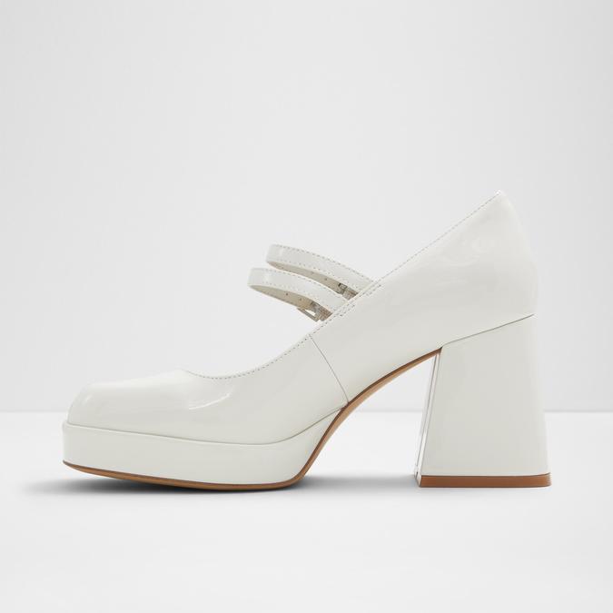 Manda Women's White Block Heel image number 3