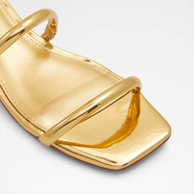 Spinnaa Women's Gold Block heel Sandals image number 5