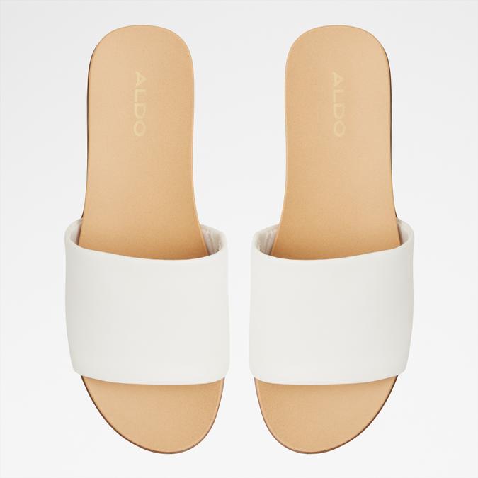 Elina Women's White Flat Sandals