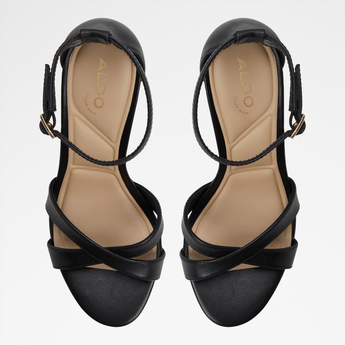 Melodie-In Women's Black Block Heel Sandals