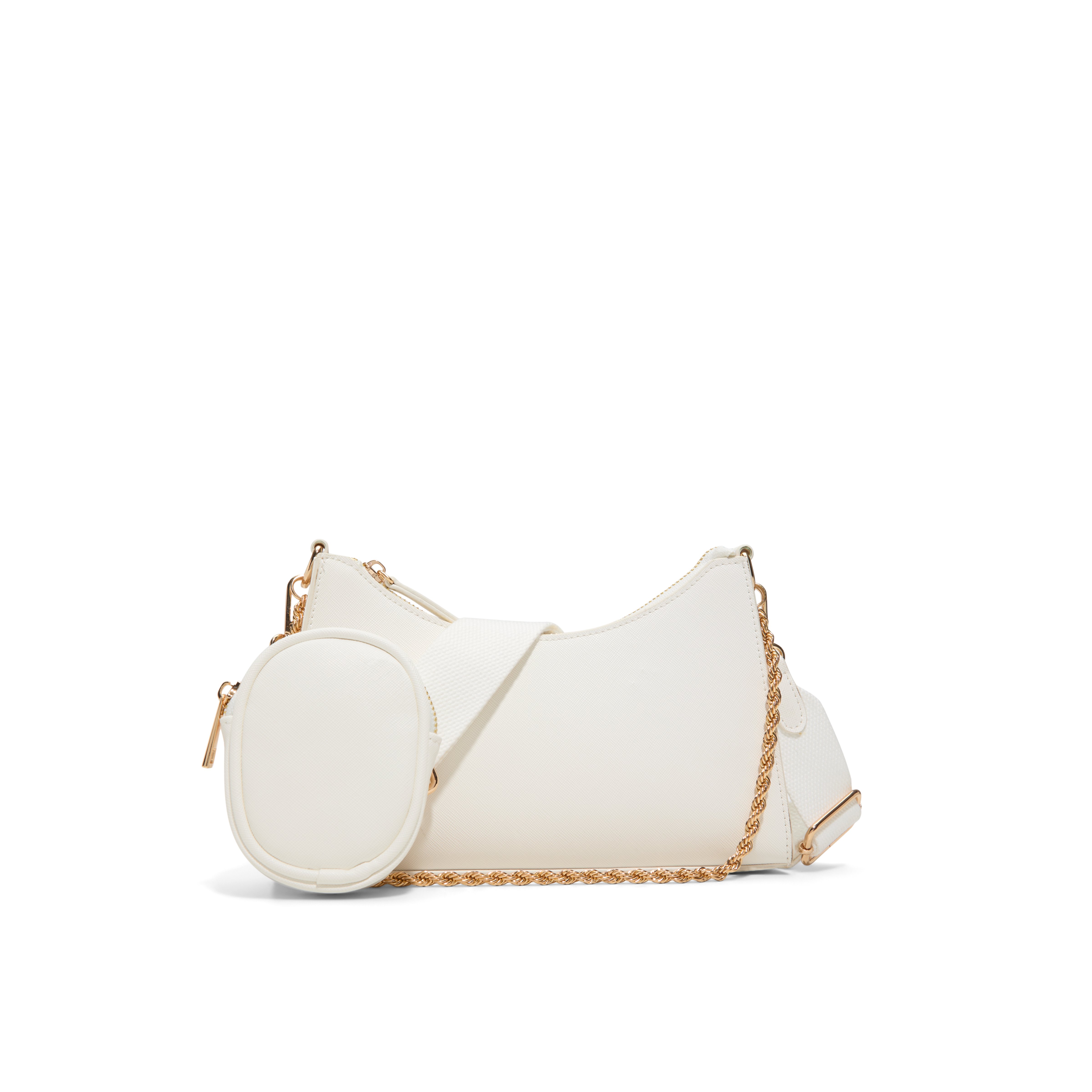 Gold Chain White Cross Over Body Bag Adreddia Women's White Cross