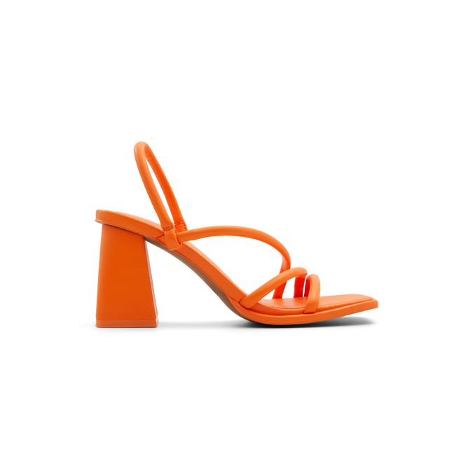 Orange block heel shoes top