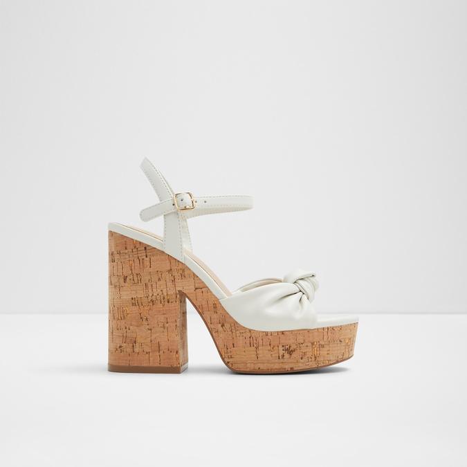 Ulialdan-In Women's White Block Heel Sandals