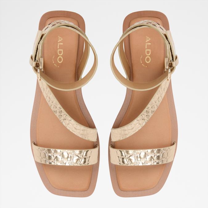Grugar-In Women's Gold Flat Sandals