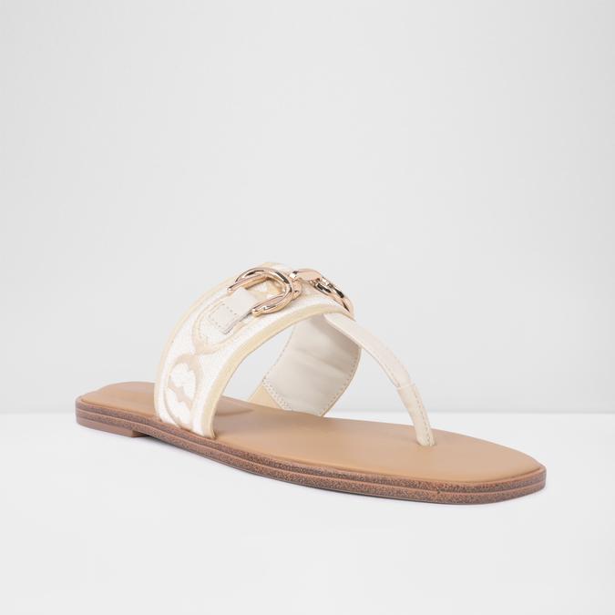 Coralynnaa-In Women's White Flat Sandals image number 4