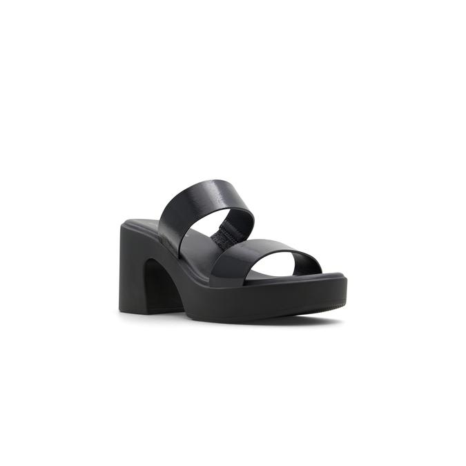 Paolaa Women's Black Block Heel Sandals image number 4