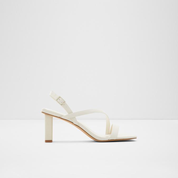 Maissy Women's White Block Heel Sandal