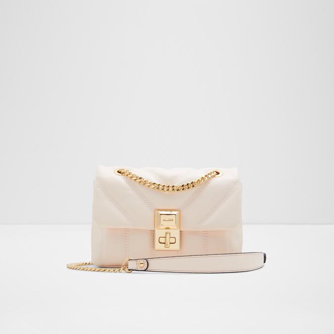 Aldo, Bags, Aldo Pink White And Black Bag With Gold Hardware