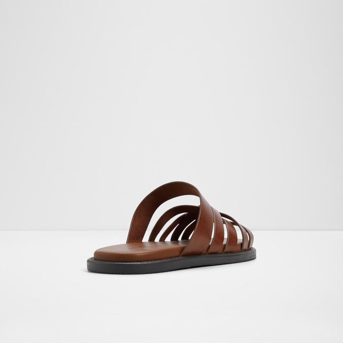 Haniffa-In Men's Cognac Strap Sandals image number 2