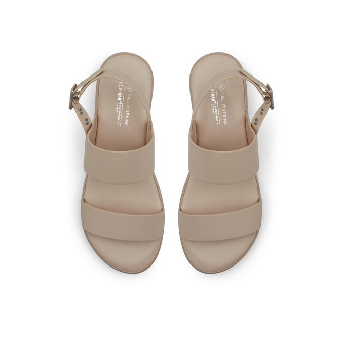 Nevra Women's Beige Flat Sandals image number 1