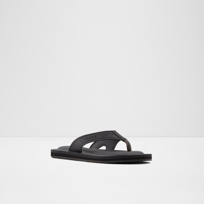 Norewiel Men's Black Thong Sandals image number 3