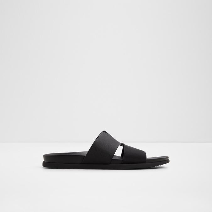 MARCELO Black Men Single Strap Sandals