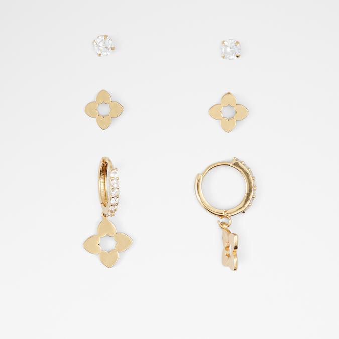 Laladar Women's Clear On Gold Pierced Earring image number 0