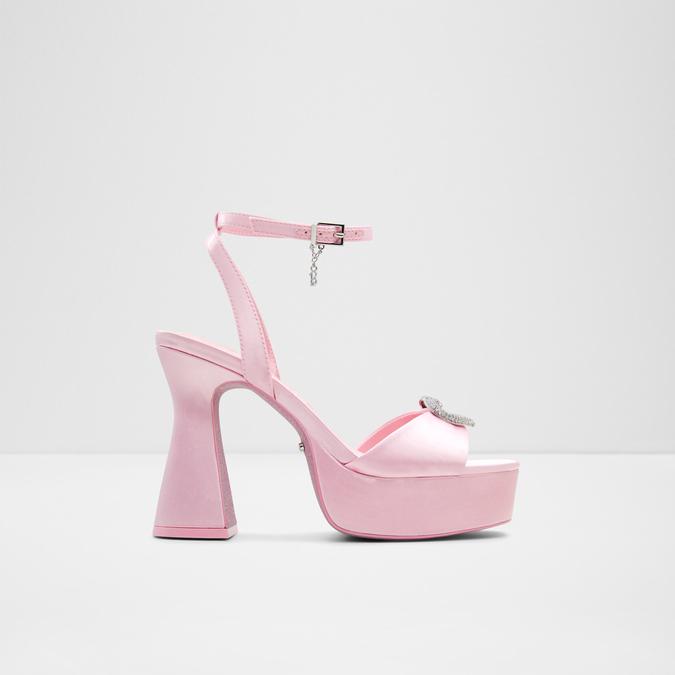 Barbiepltfm Women's Medium Pink Block Heel Sandals